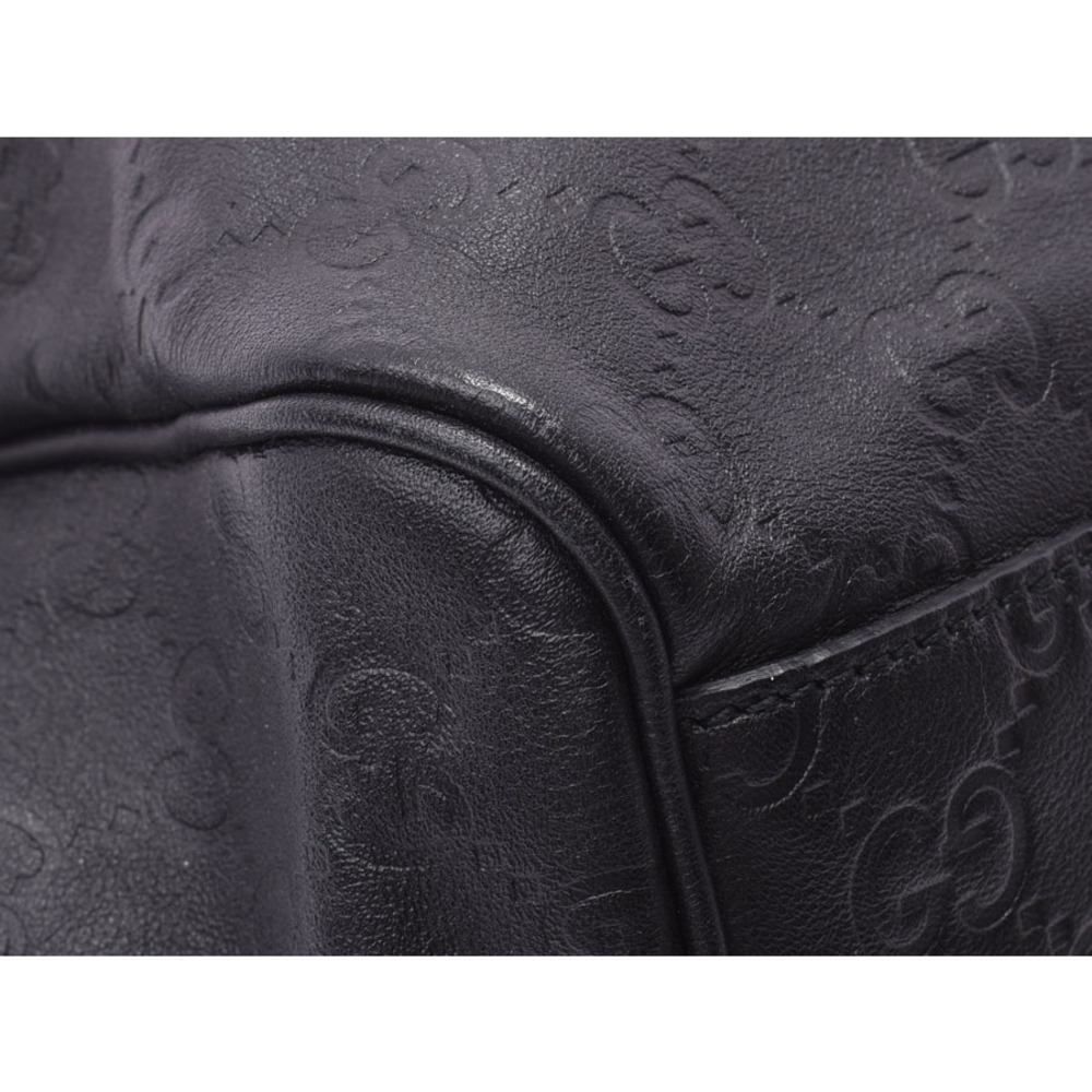 Gucci Guccissima Sukey Handbag Black Leather - Picture 7 of 11